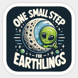 One Small Step for Earthlings Sticker